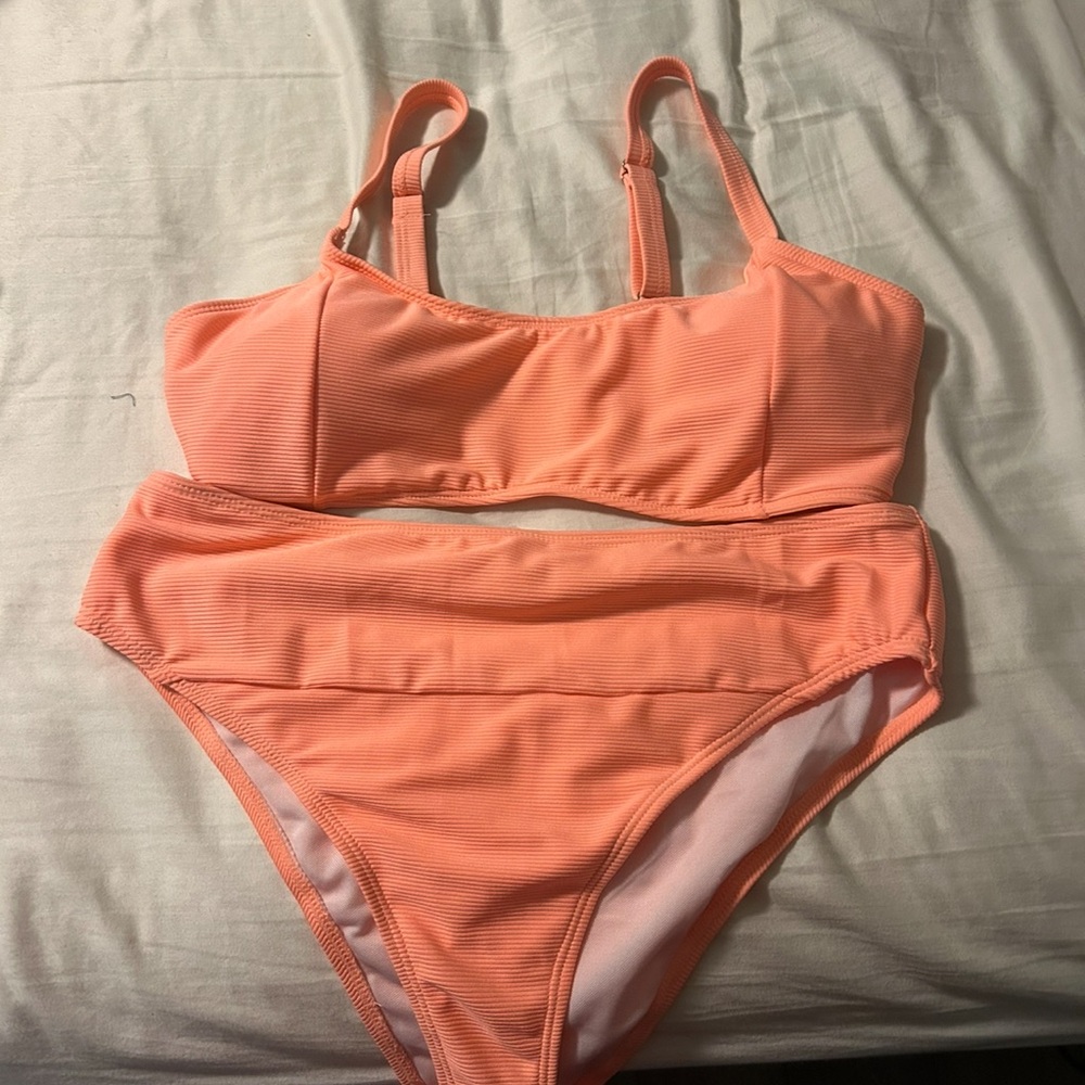 Vibrant Coral Bikini Set
